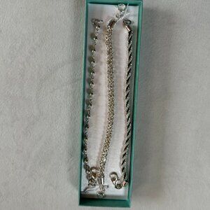 Set of 3 Silver Plated Bracelets New with Tags